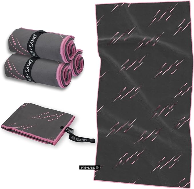 Gym Microfiber Towel Set (16x30 inches)- Pink Color 3 Pack