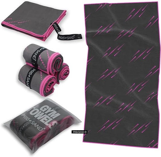 Gym Microfiber Towel Set (16x30 inches)- Fuchsia Color 3 Pack